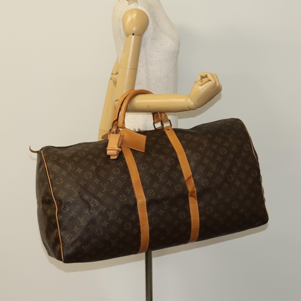 LOUIS VUITTON Monogram Keepall 60 Boston Bag M41422 LV Auth bs26301