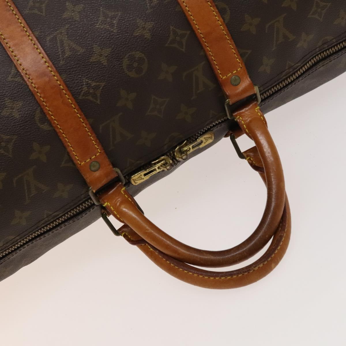 LOUIS VUITTON Monogram Keepall Bandouliere 50 Boston Bag M41416 LV Auth bs26309