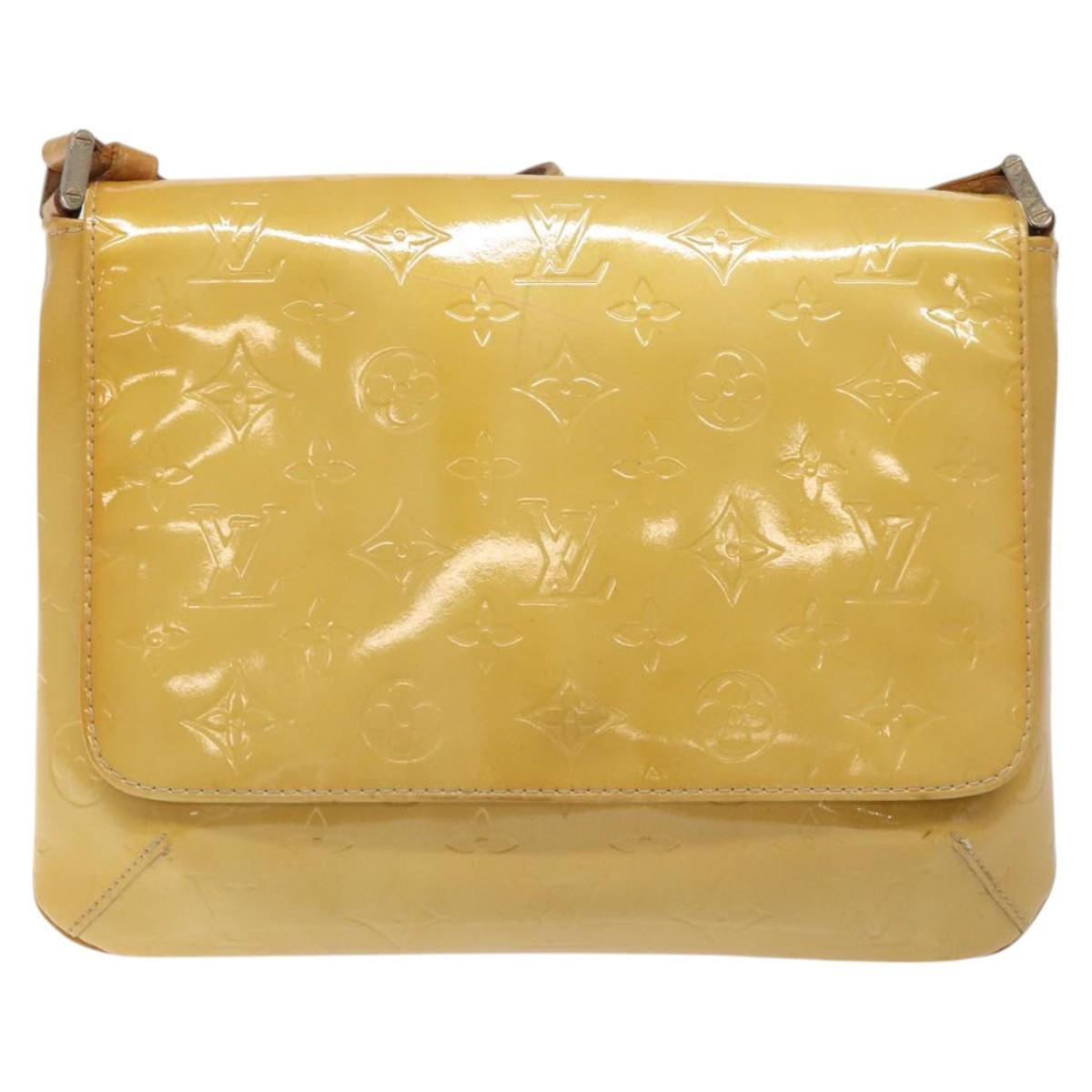 LOUIS VUITTON Monogram Vernis Thompson Street Bag Beige M91301 LV Auth bs26312