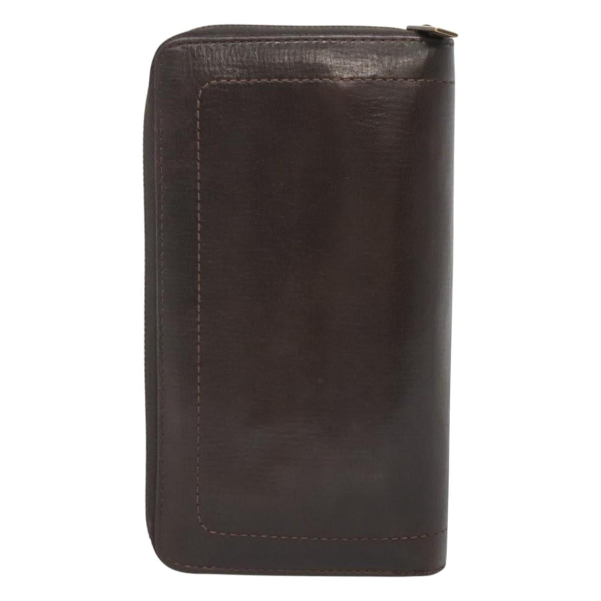 LOUIS VUITTON Utah Zippy Organizer Long Wallet Brown M97025 LV Auth bs26317