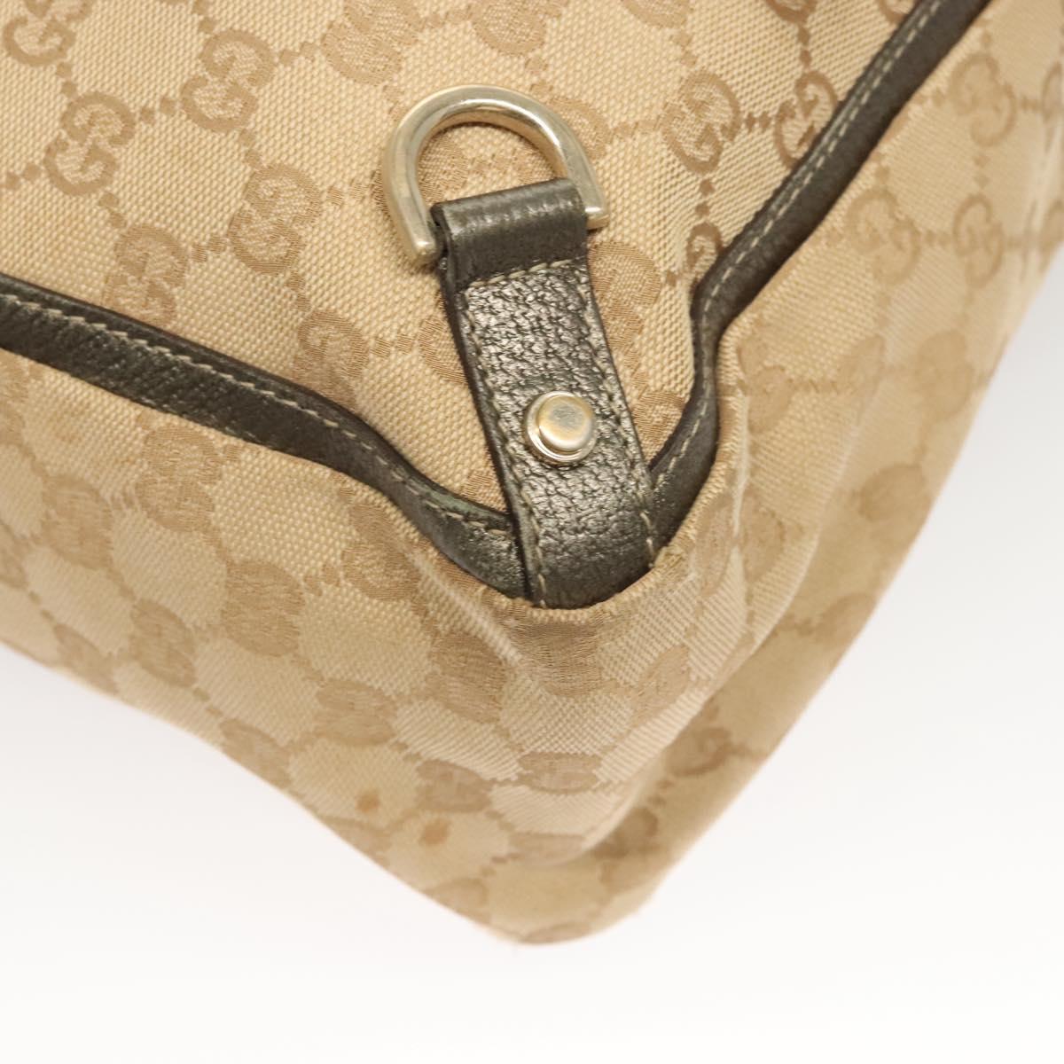 GUCCI GG Canvas Abbey Tote Bag Beige Gold 141472 Auth bs26330
