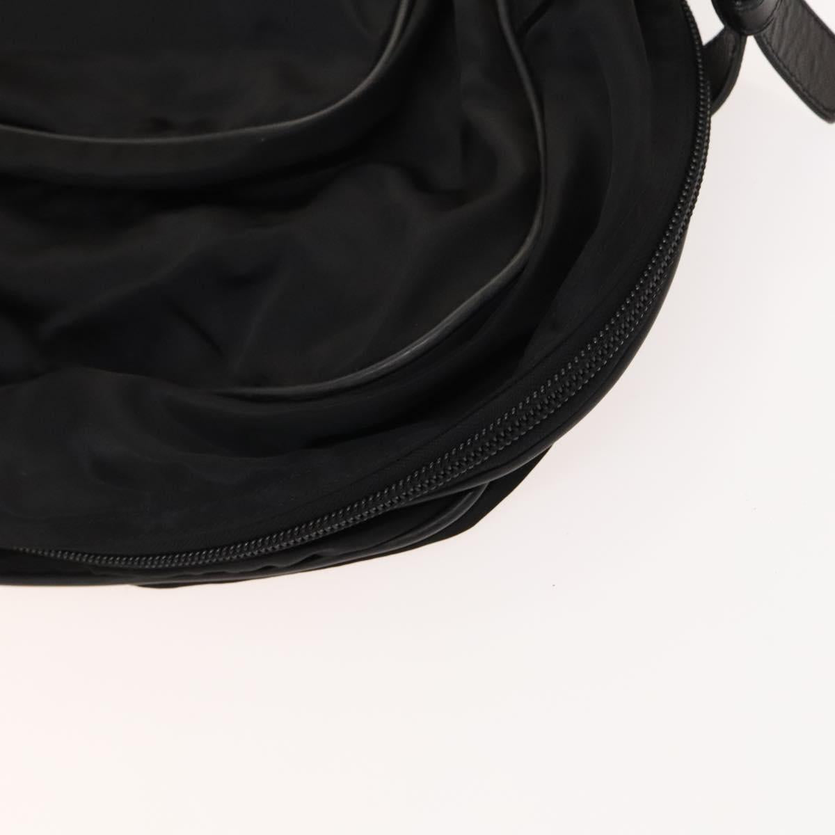 PRADA Garment Cover Nylon Black Silver Auth bs26340