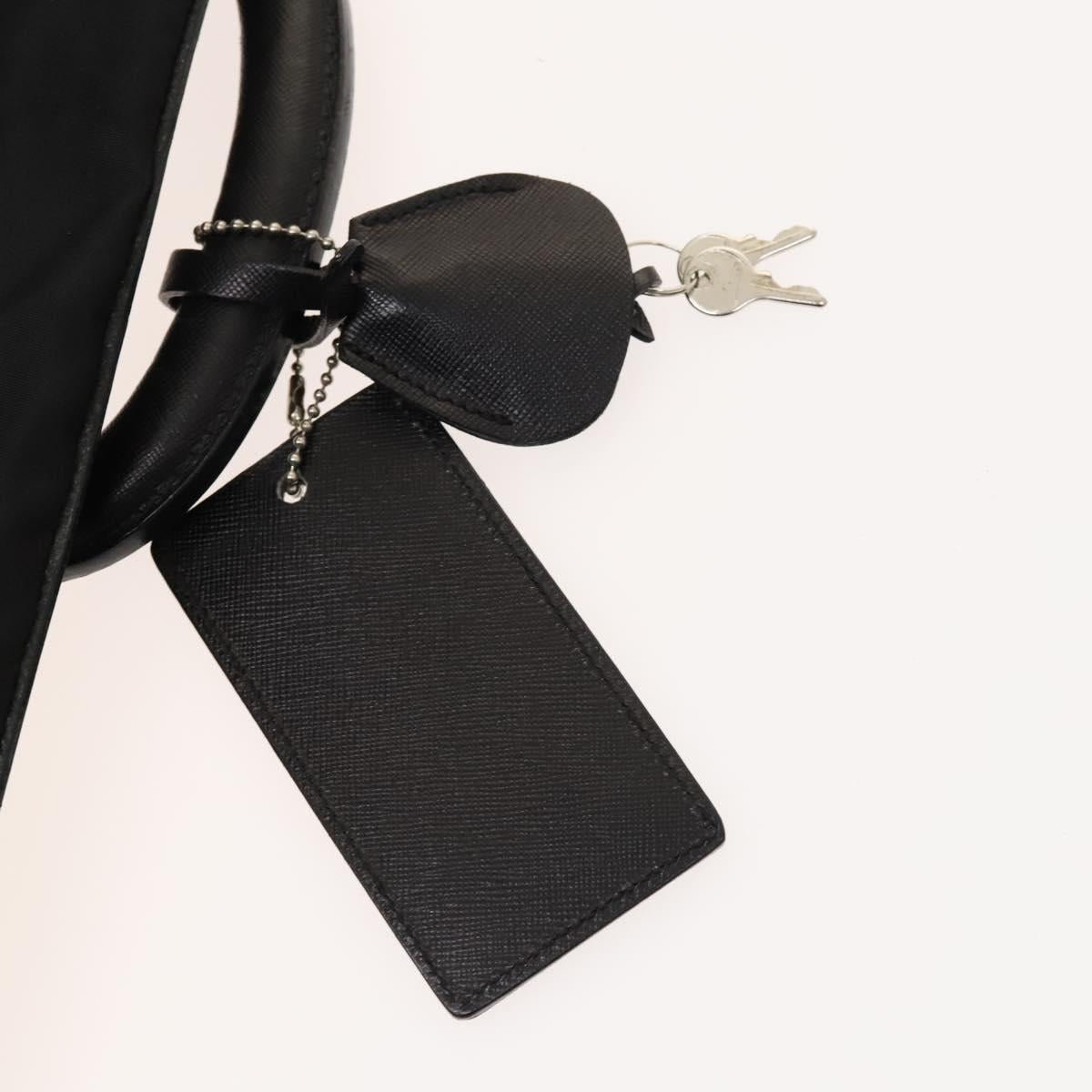 PRADA Garment Cover Nylon Black Silver Auth bs26340