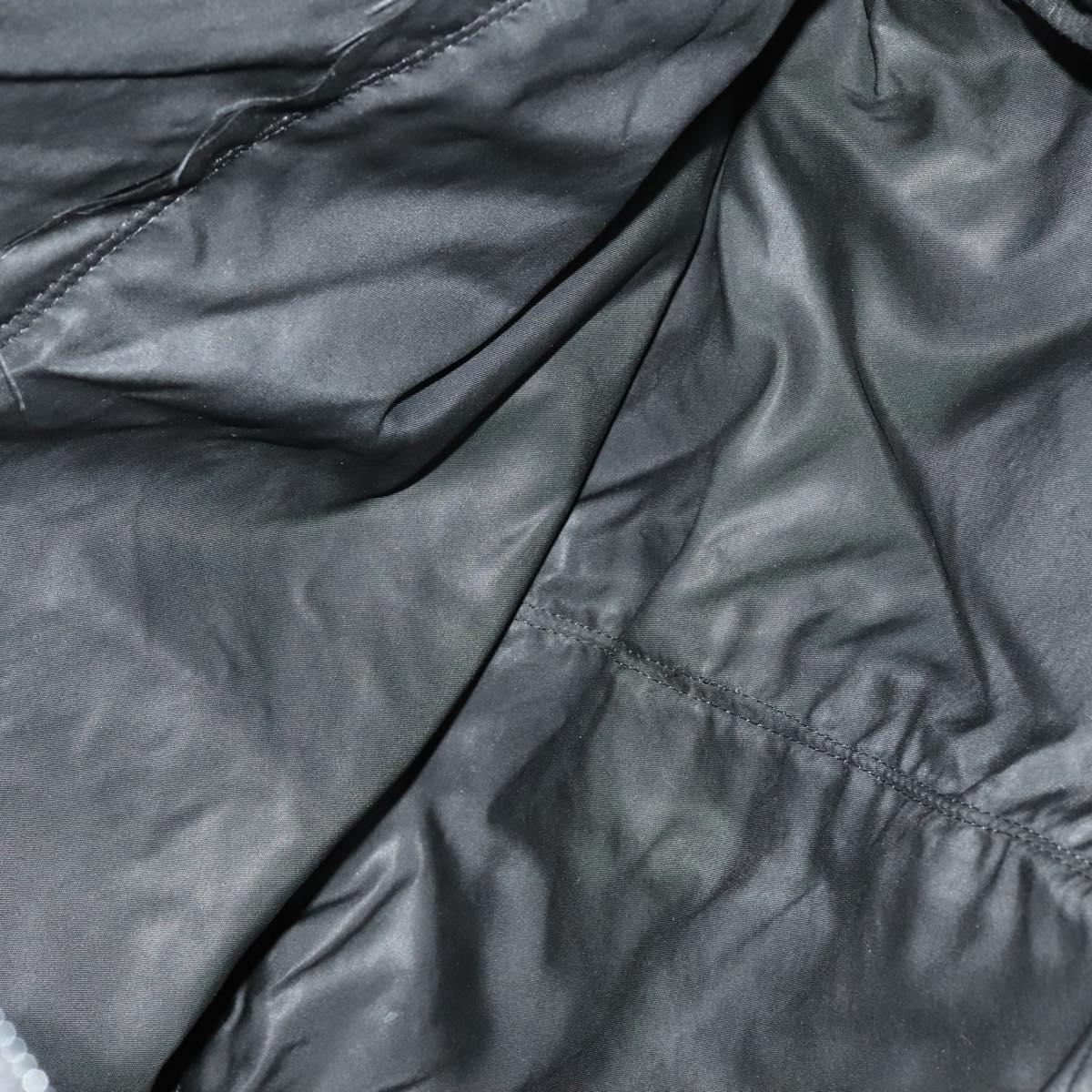 PRADA Garment Cover Nylon Black Silver Auth bs26340