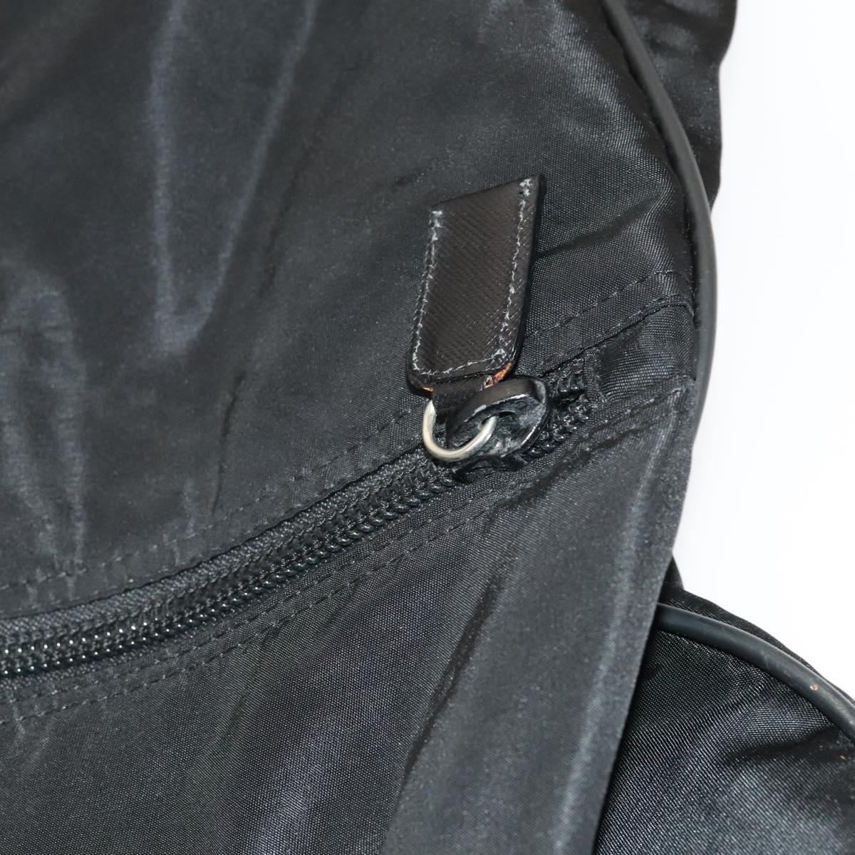 PRADA Garment Cover Nylon Black Silver Auth bs26340