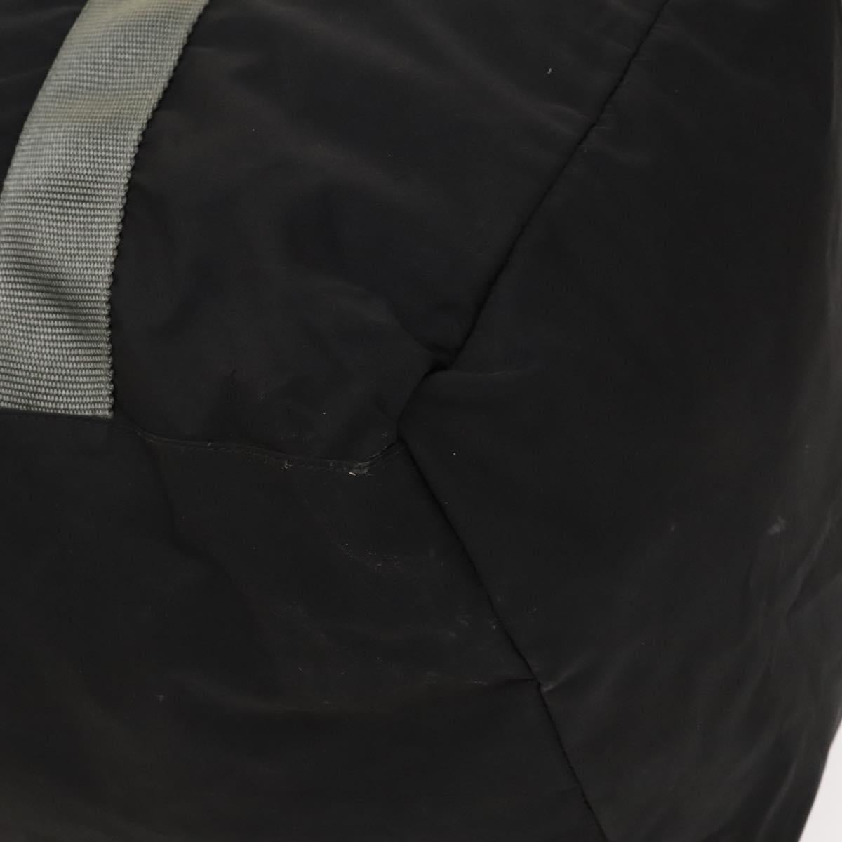 PRADA Sports Boston Bag Nylon Black Silver Auth bs26343