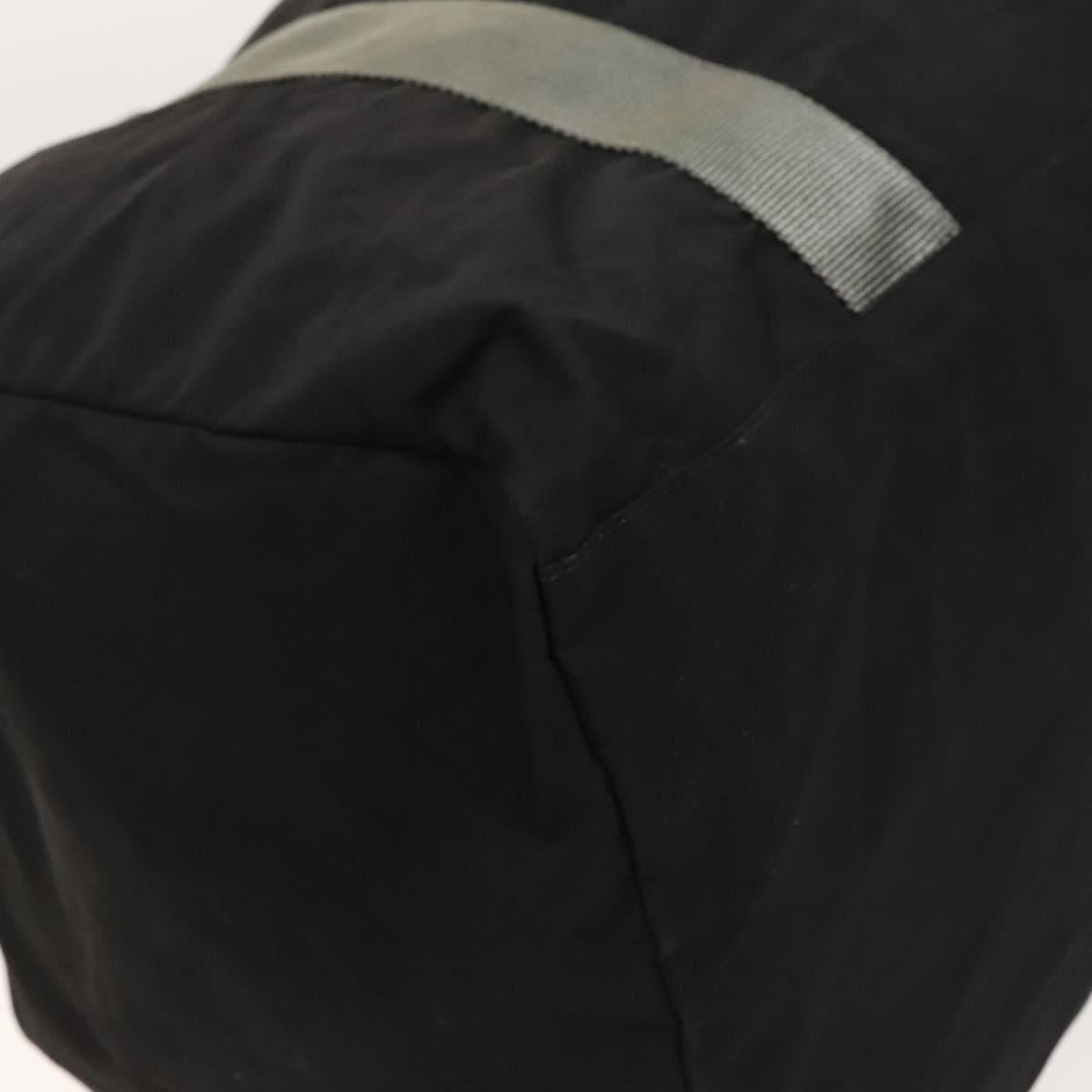 PRADA Sports Boston Bag Nylon Black Silver Auth bs26343