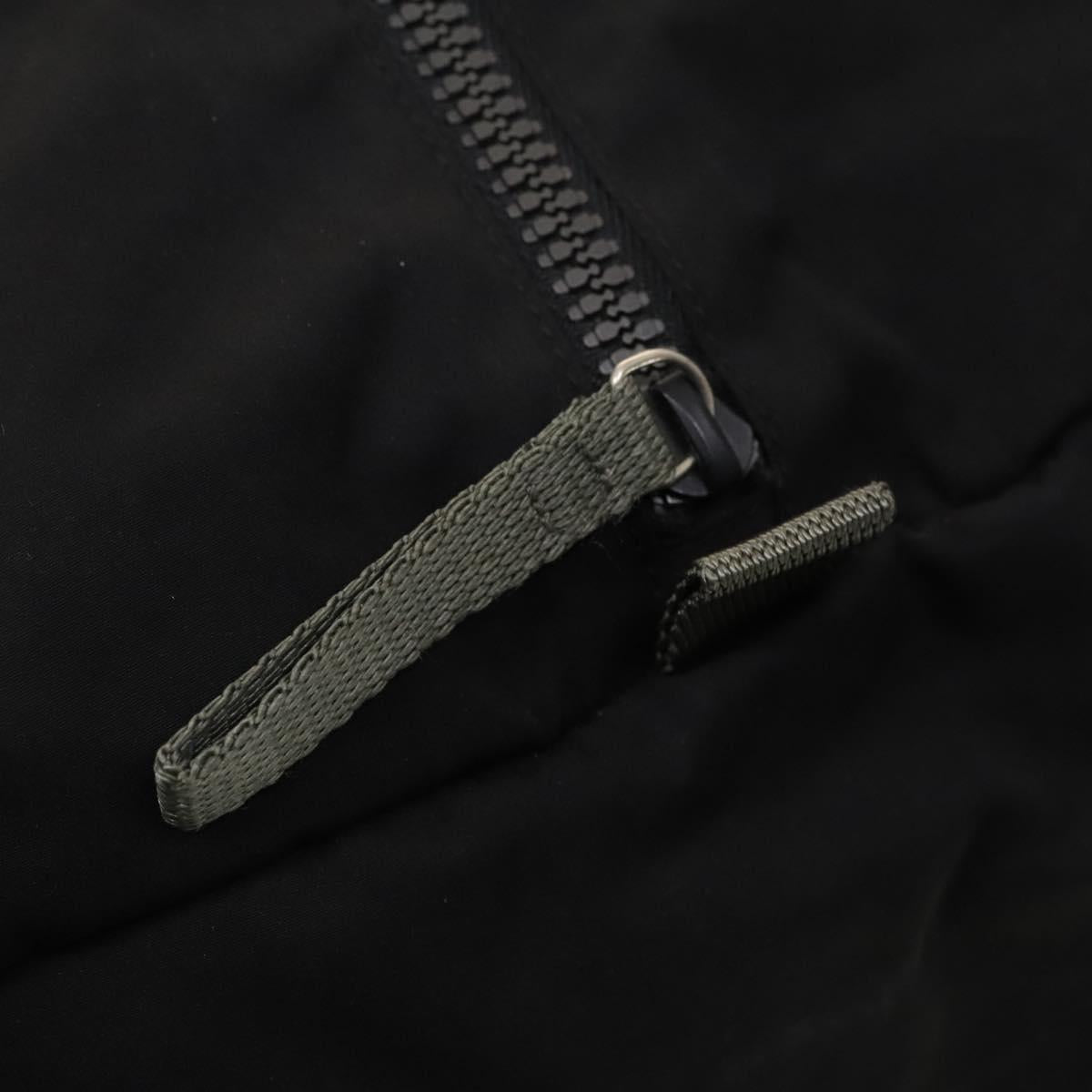 PRADA Sports Boston Bag Nylon Black Silver Auth bs26343