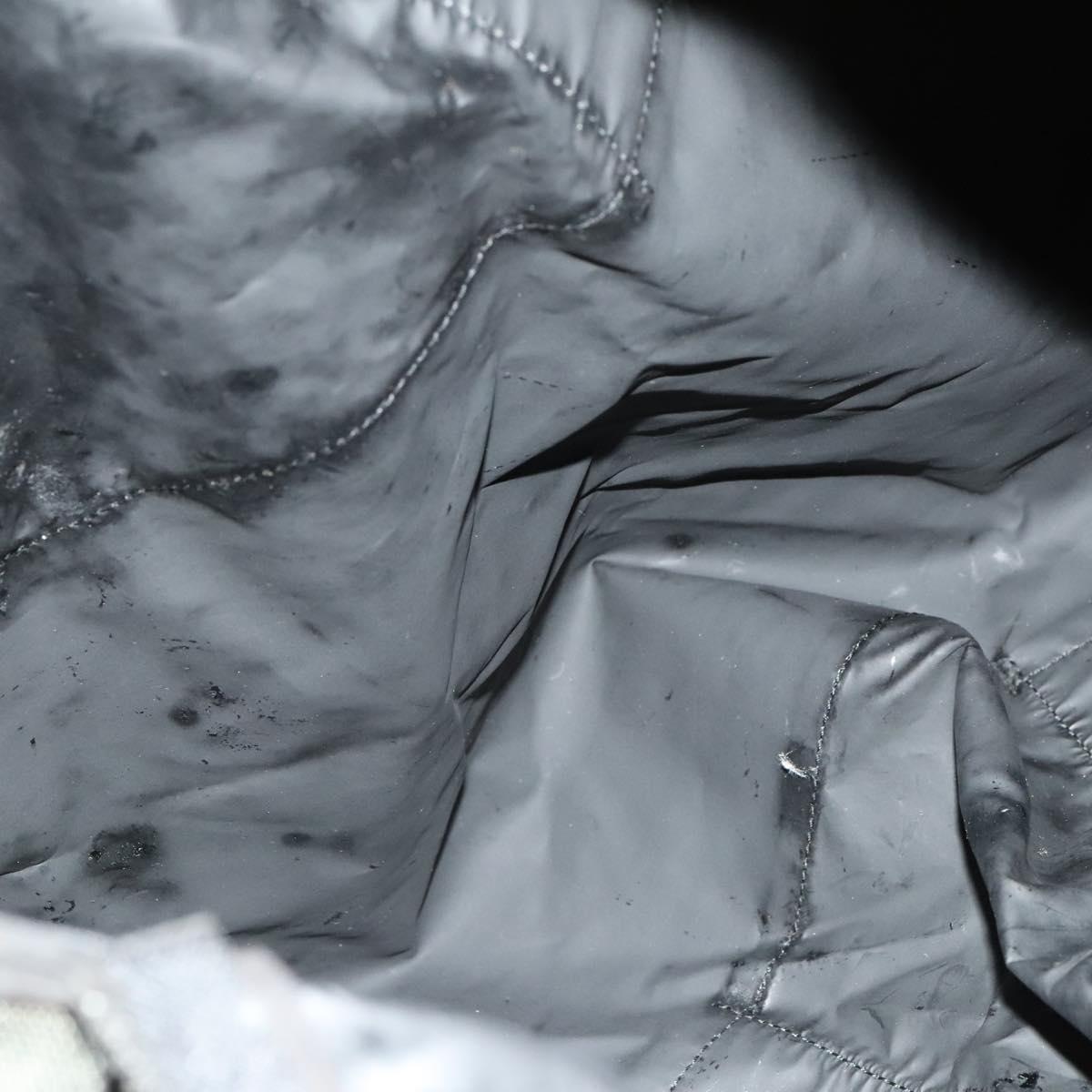 PRADA Sports Boston Bag Nylon Black Silver Auth bs26343