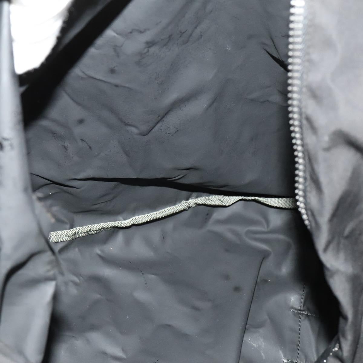 PRADA Sports Boston Bag Nylon Black Silver Auth bs26343