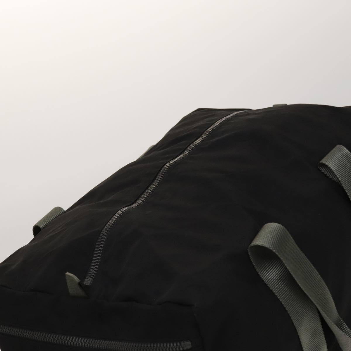 PRADA Sports Boston Bag Nylon Black Silver Auth bs26343