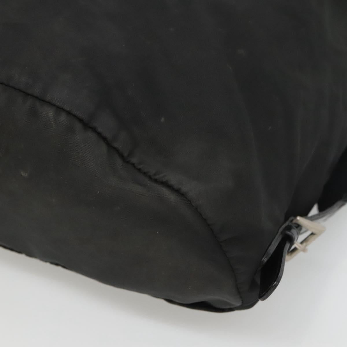PRADA Backpack Nylon Black Silver Auth bs26345