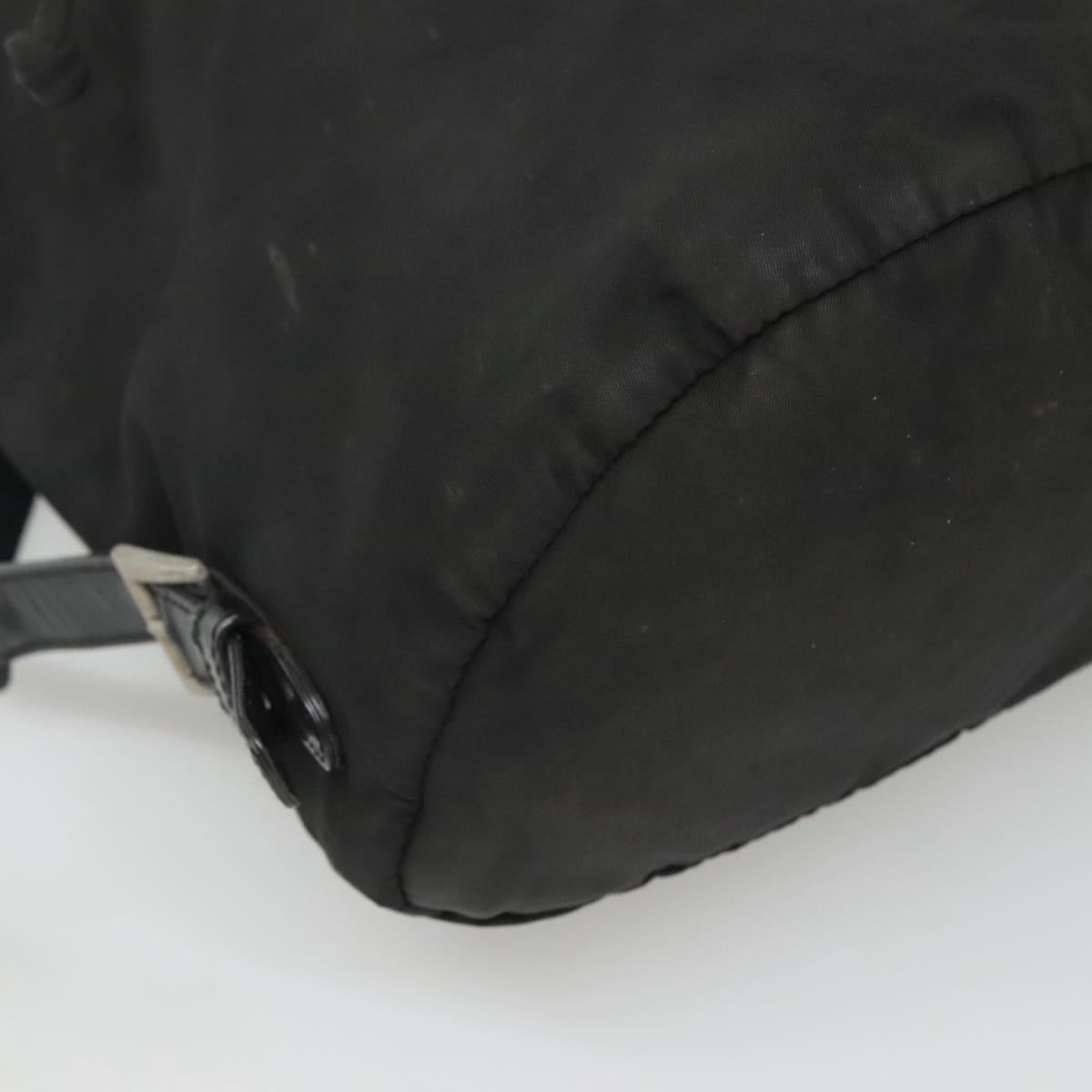 PRADA Backpack Nylon Black Silver Auth bs26345