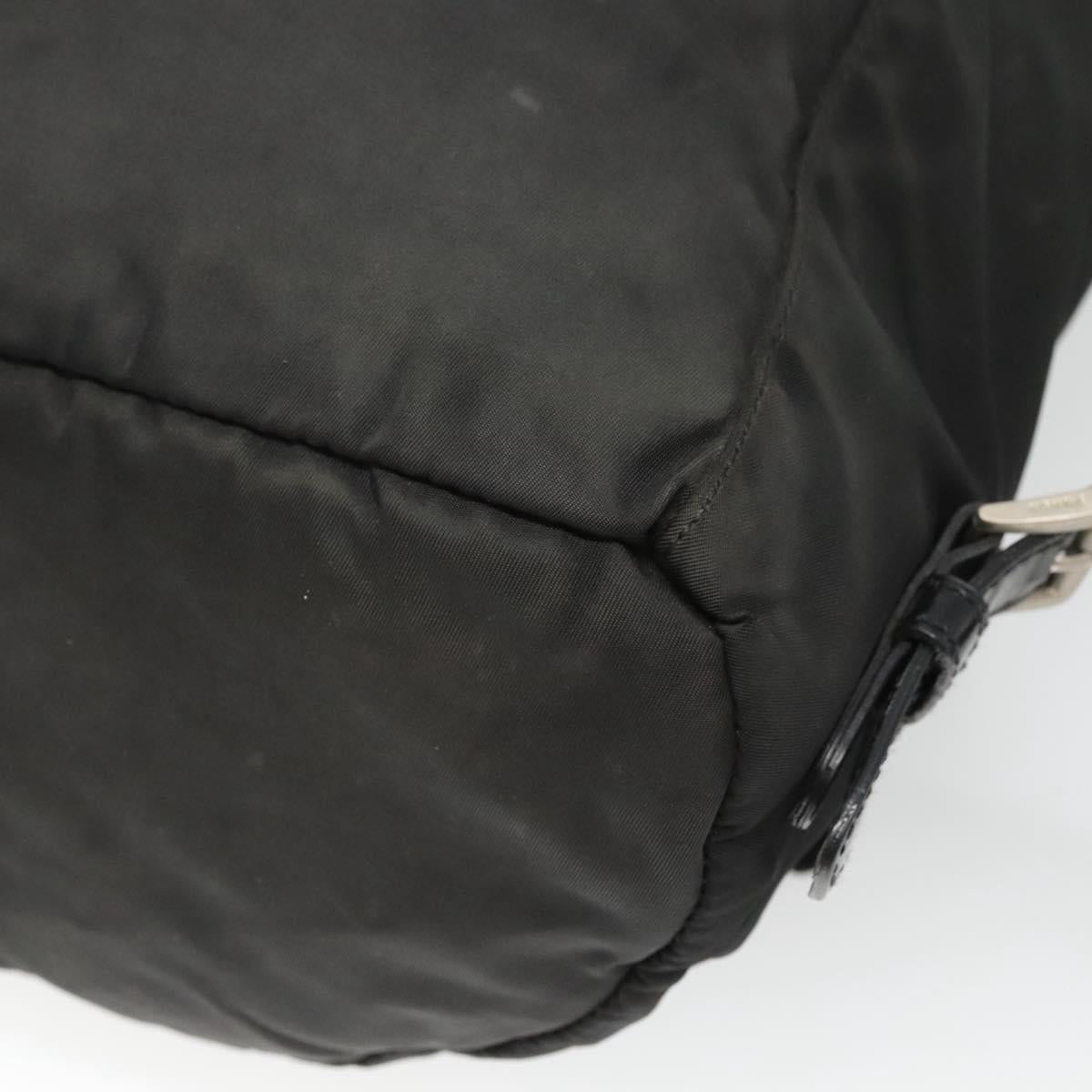 PRADA Backpack Nylon Black Silver Auth bs26345