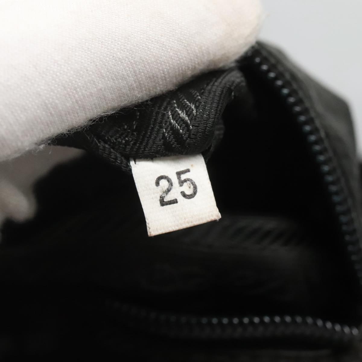 PRADA Backpack Nylon Black Silver Auth bs26345