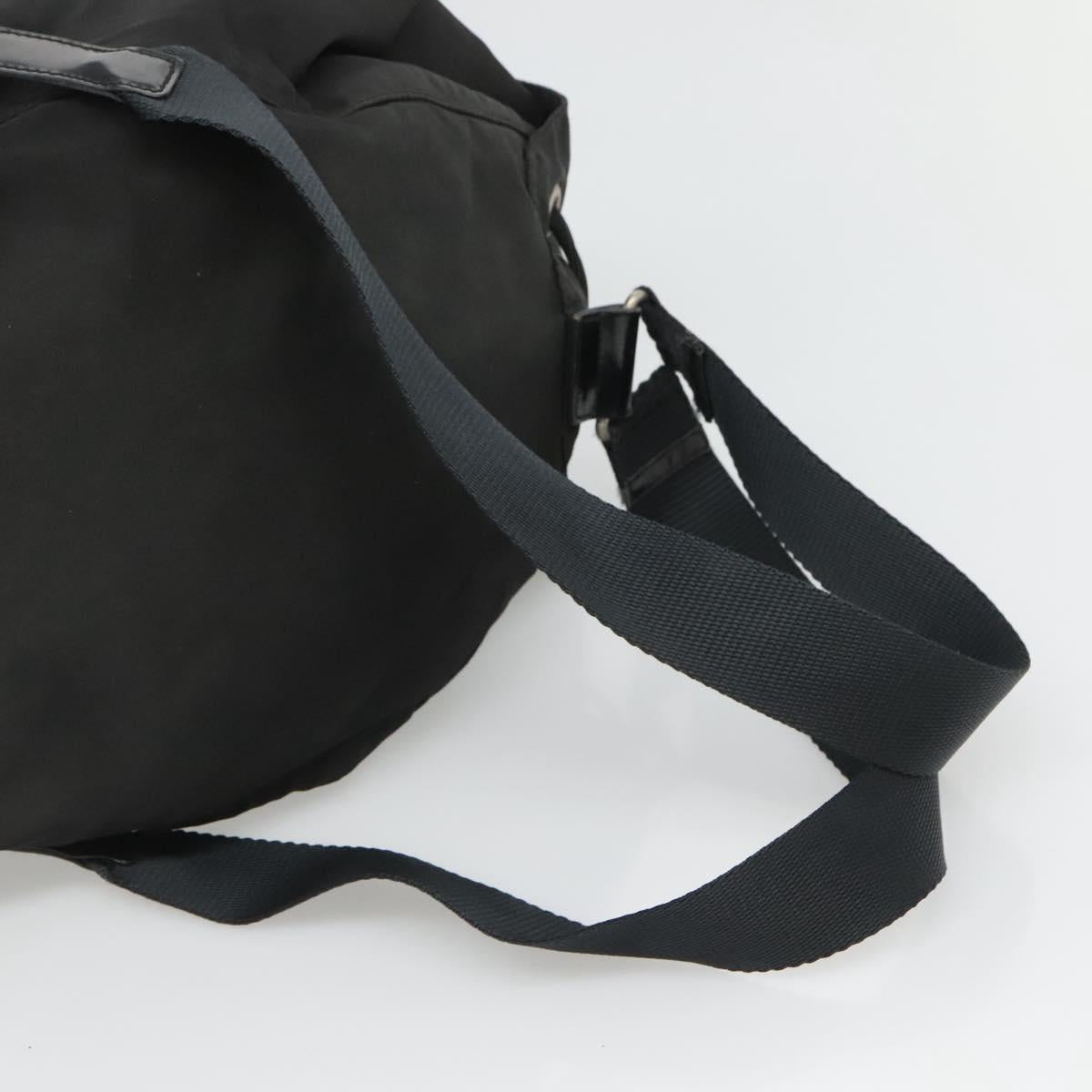 PRADA Backpack Nylon Black Silver Auth bs26345