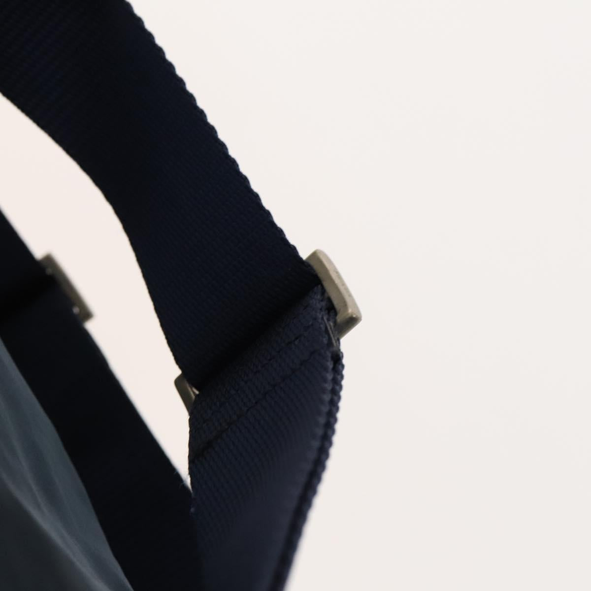 PRADA Backpack Nylon Blue Silver Auth bs26347