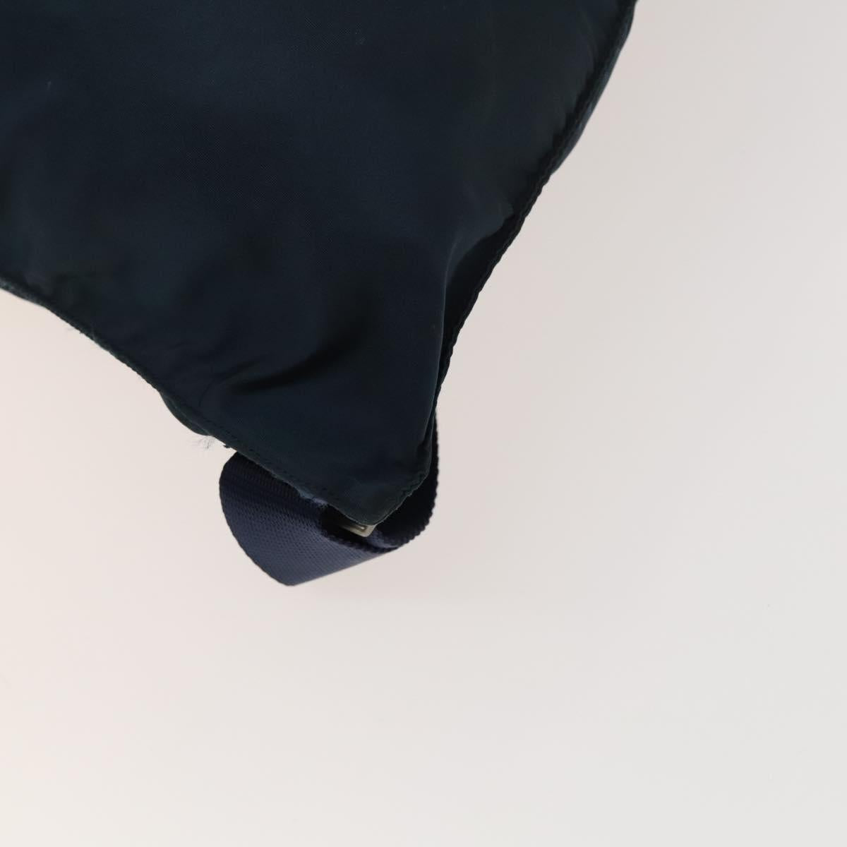 PRADA Backpack Nylon Blue Silver Auth bs26347