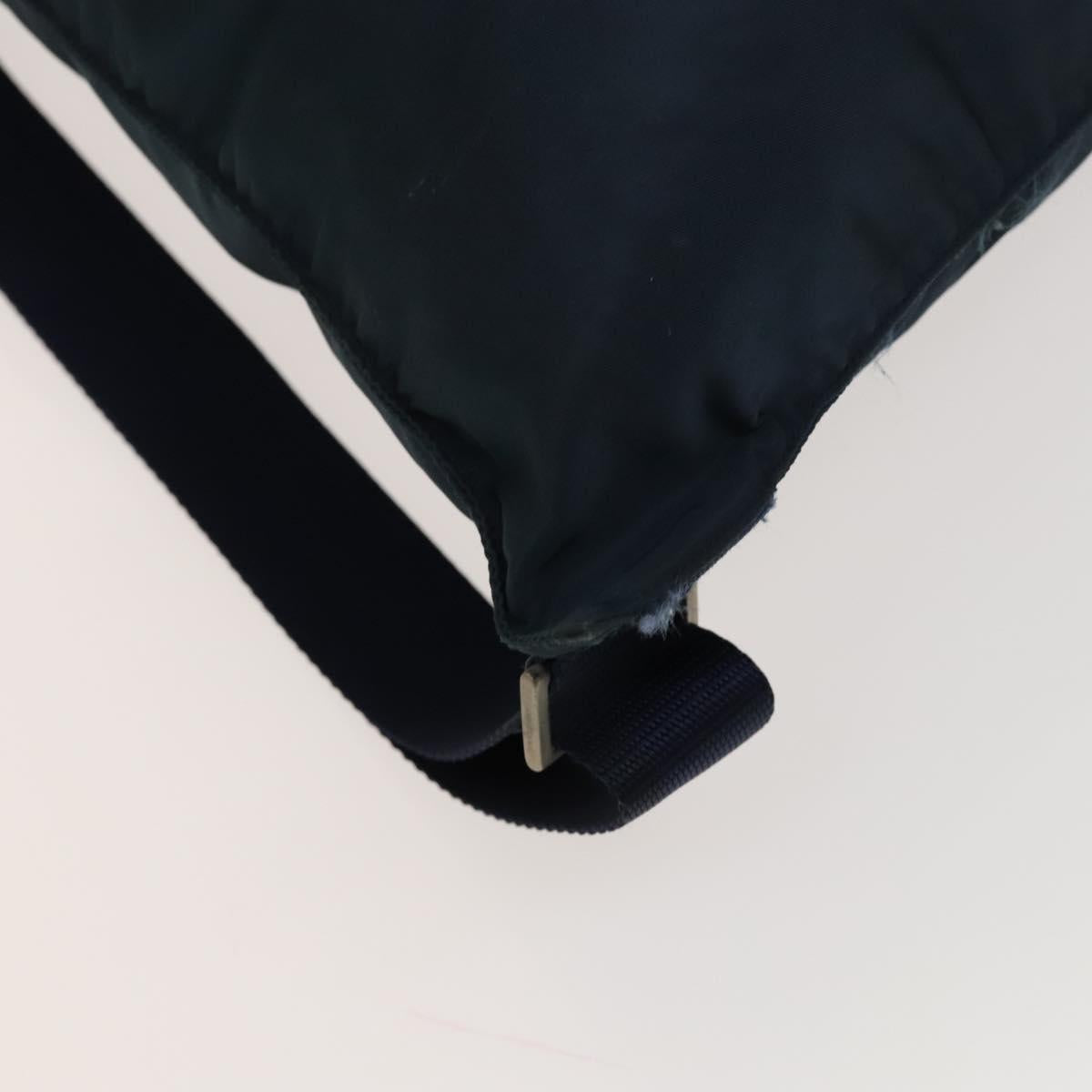 PRADA Backpack Nylon Blue Silver Auth bs26347