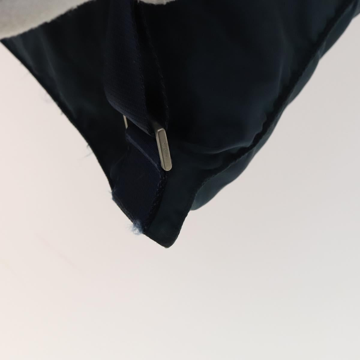 PRADA Backpack Nylon Blue Silver Auth bs26347