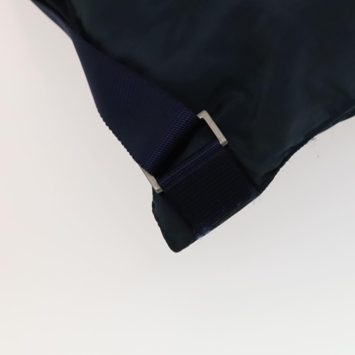 PRADA Backpack Nylon Blue Silver Auth bs26347