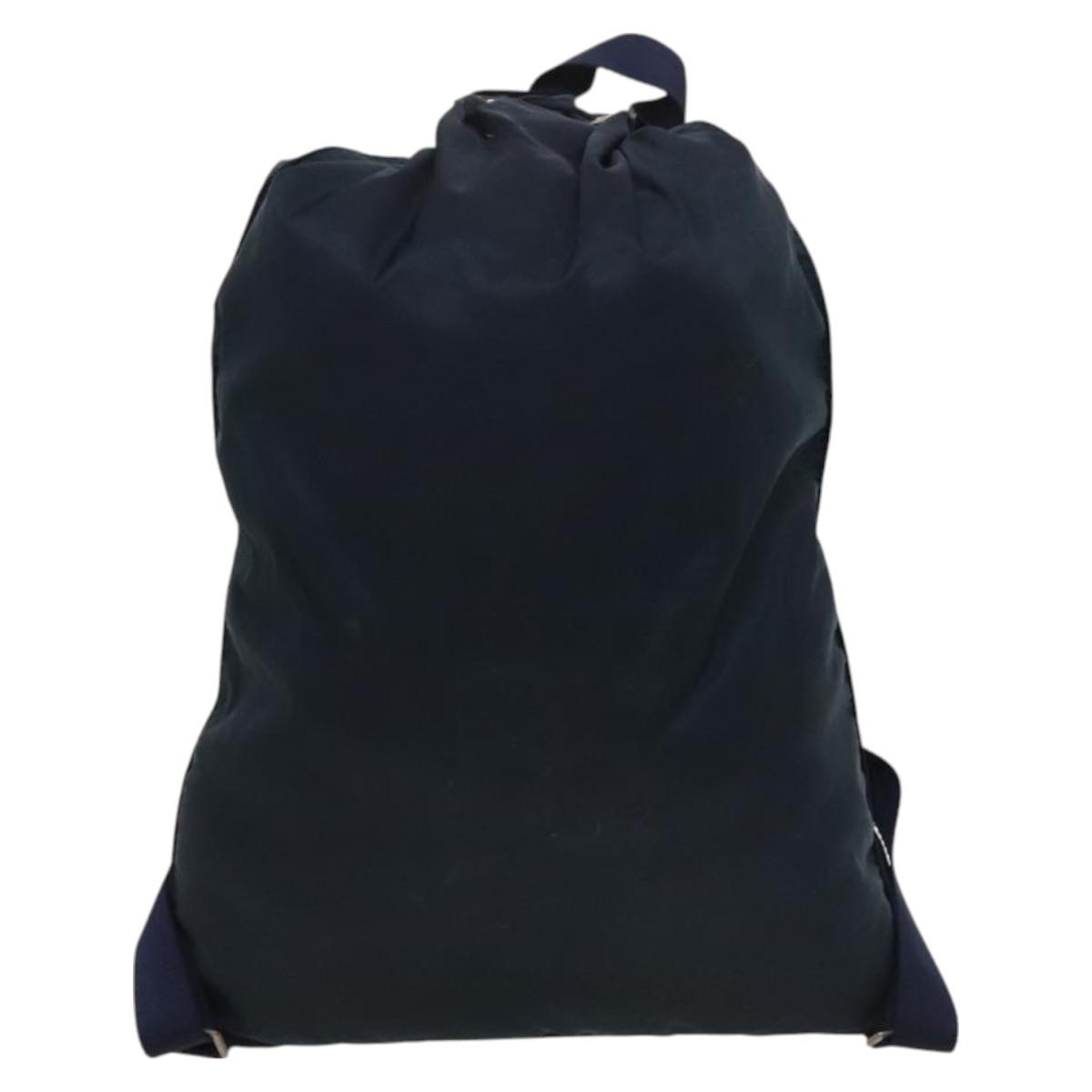 PRADA Backpack Nylon Blue Silver Auth bs26347