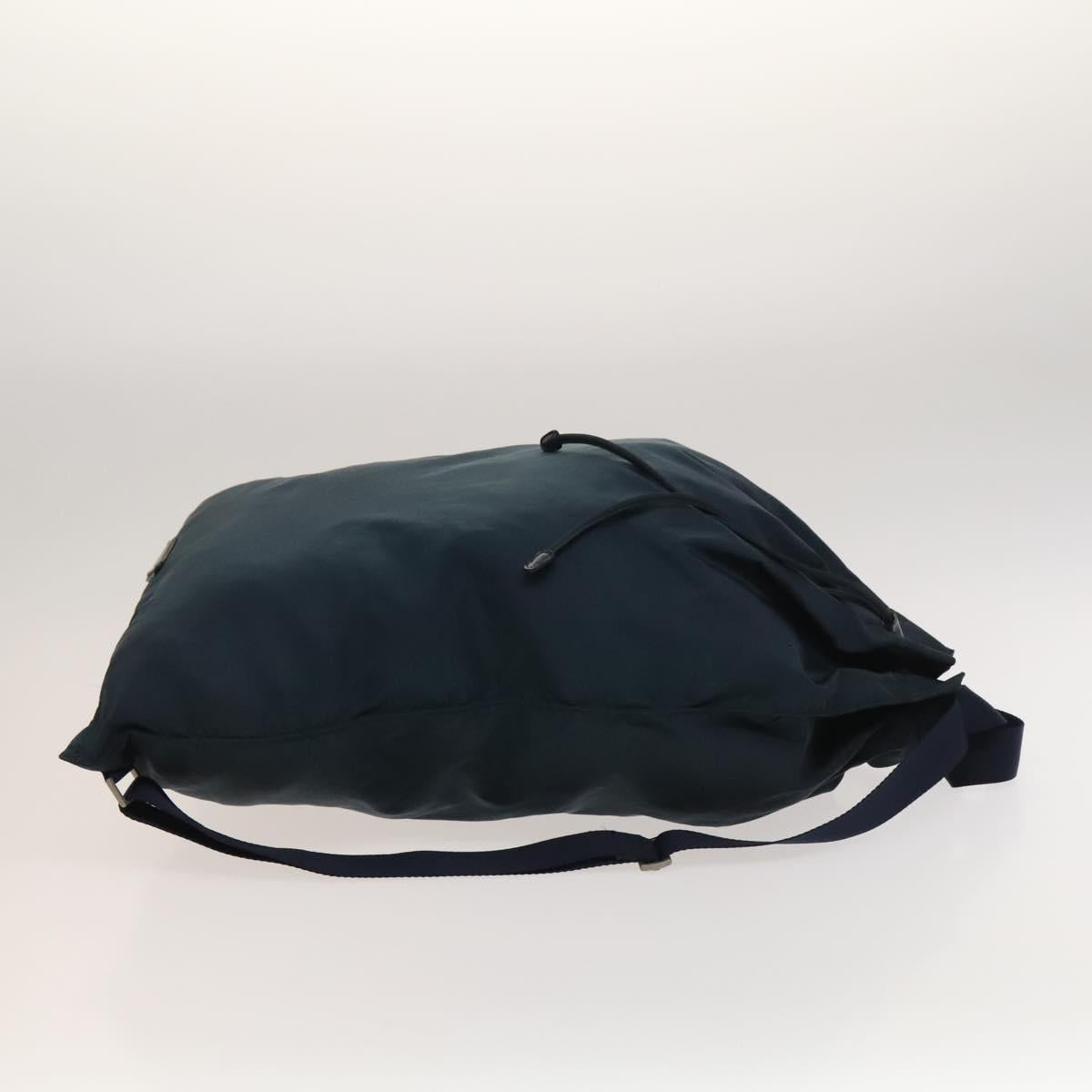 PRADA Backpack Nylon Blue Silver Auth bs26347