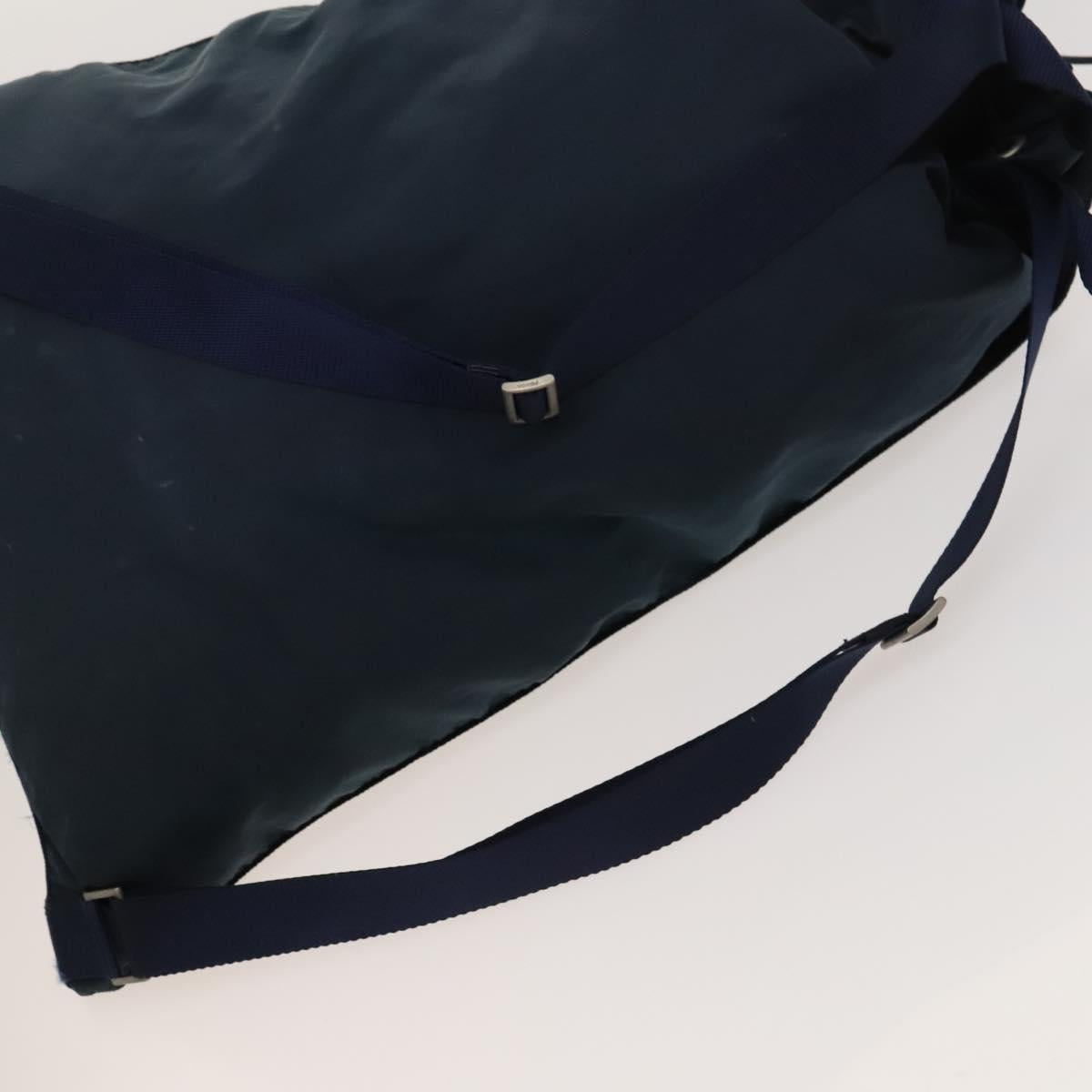 PRADA Backpack Nylon Blue Silver Auth bs26347