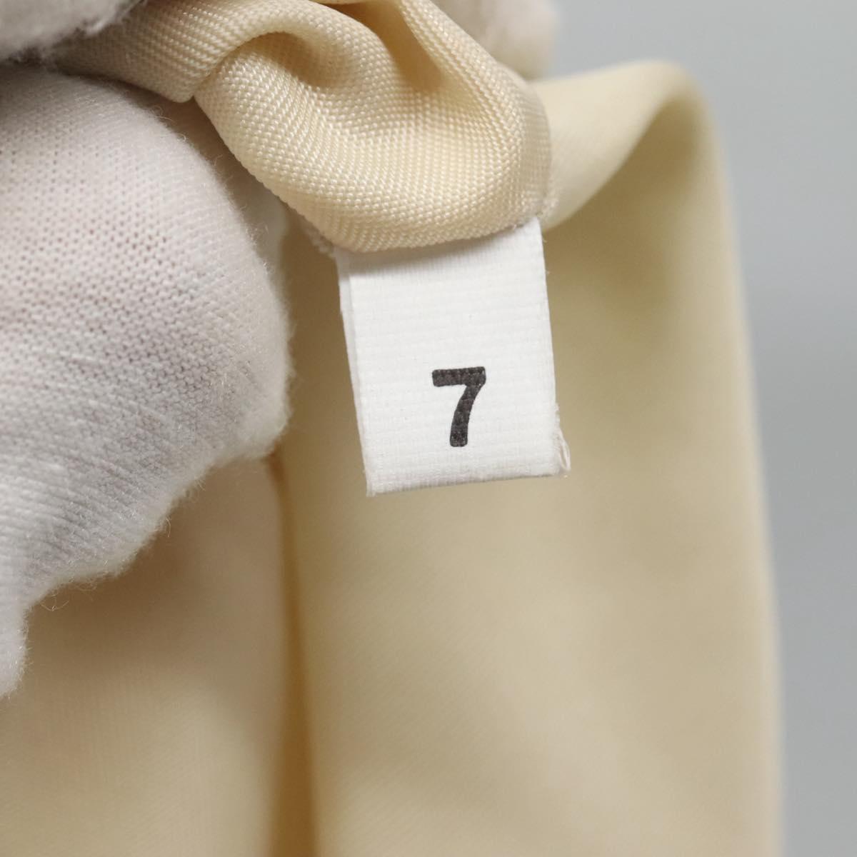 PRADA Hand Bag Nylon Plastic Beige Silver Auth bs26359