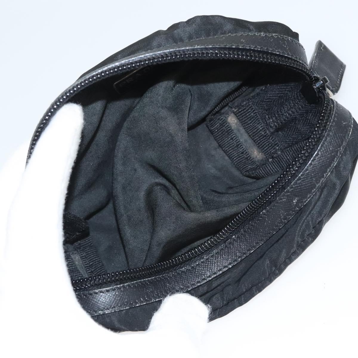 PRADA Pouch Nylon 2Set Black Pink Auth bs26370