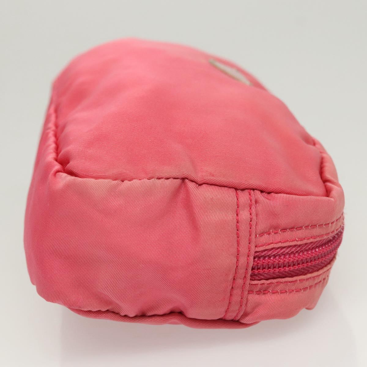 PRADA Pouch Nylon 2Set Black Pink Auth bs26370