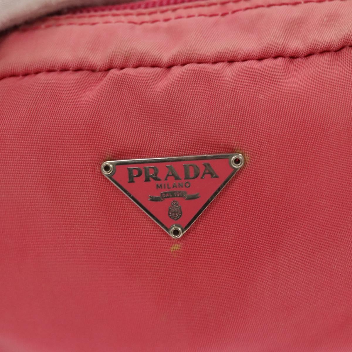 PRADA Pouch Nylon 2Set Black Pink Auth bs26370
