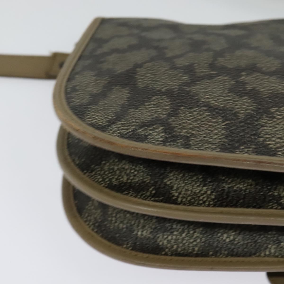 SAINT LAURENT Shoulder Bag PVC Leather Beige Auth bs26374