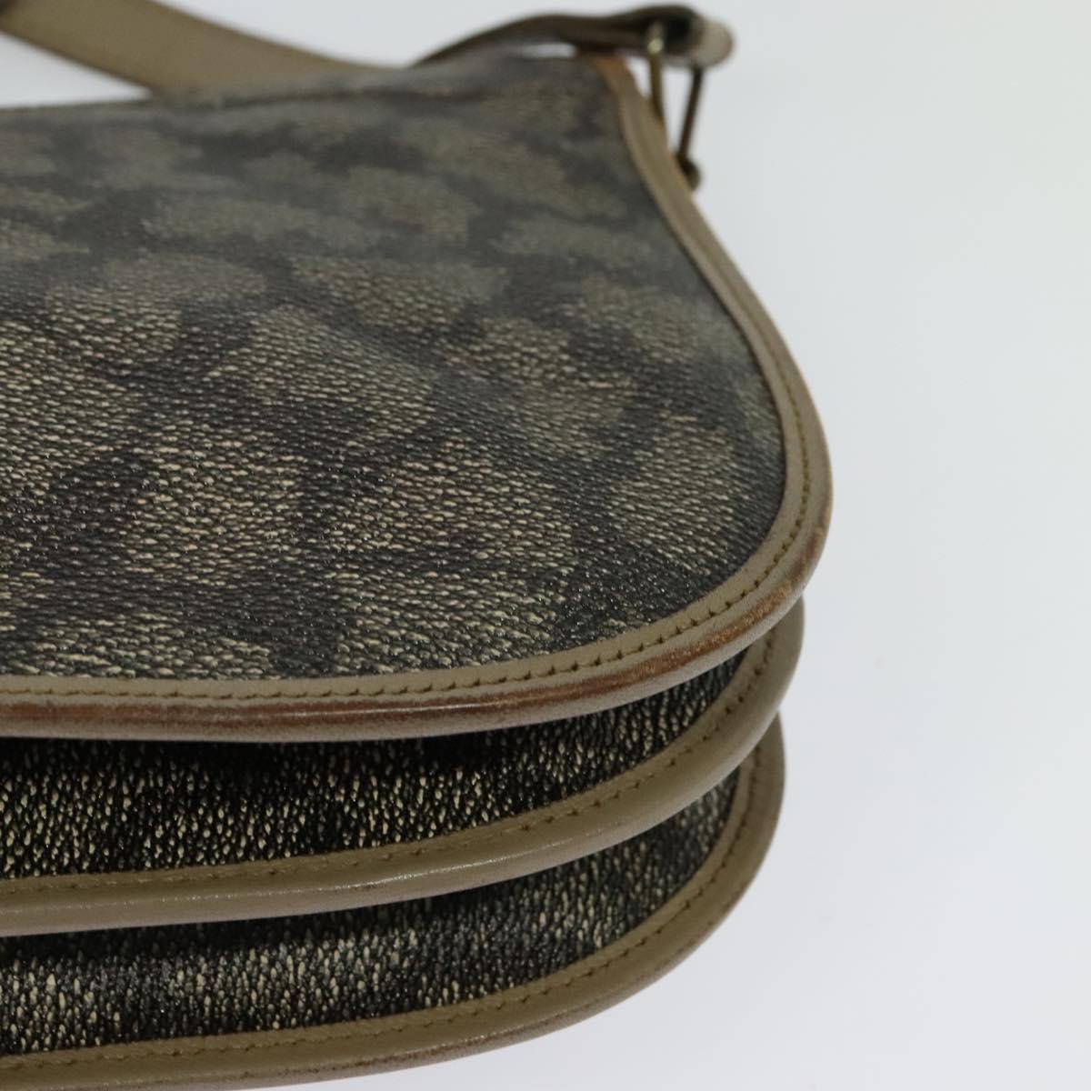 SAINT LAURENT Shoulder Bag PVC Leather Beige Auth bs26374
