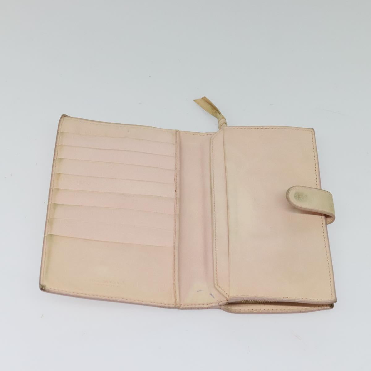 BOTTEGA VENETA INTRECCIATO Wallet Leather 2Set Beige Brown Auth bs26378