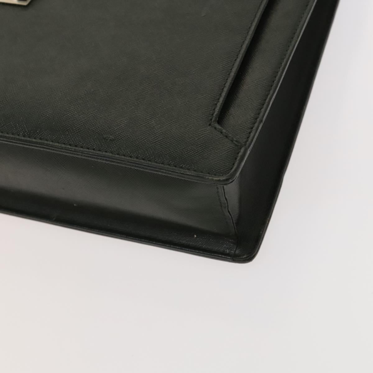 BURBERRY Business Bag Leather Green Auth bs26402