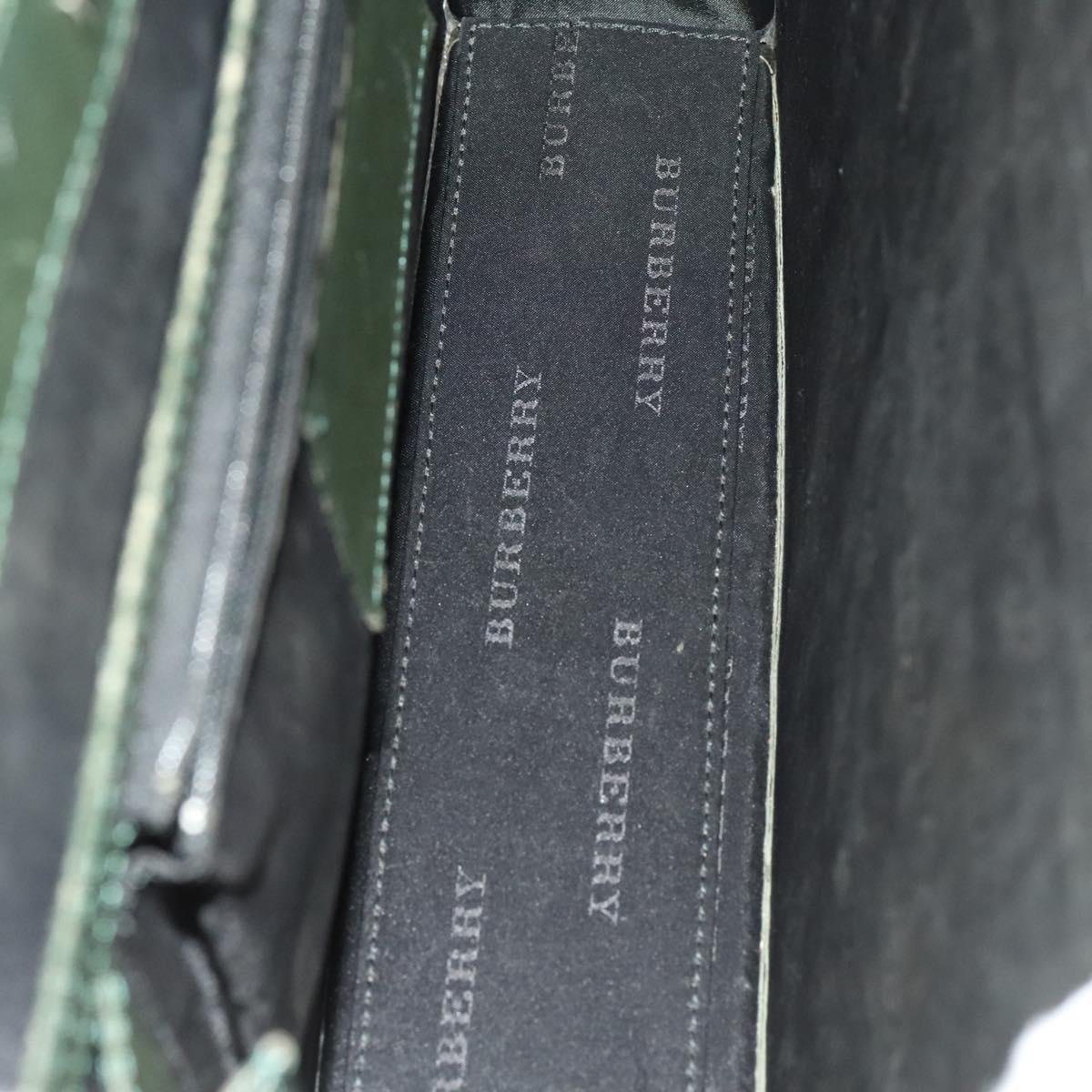 BURBERRY Business Bag Leather Green Auth bs26402