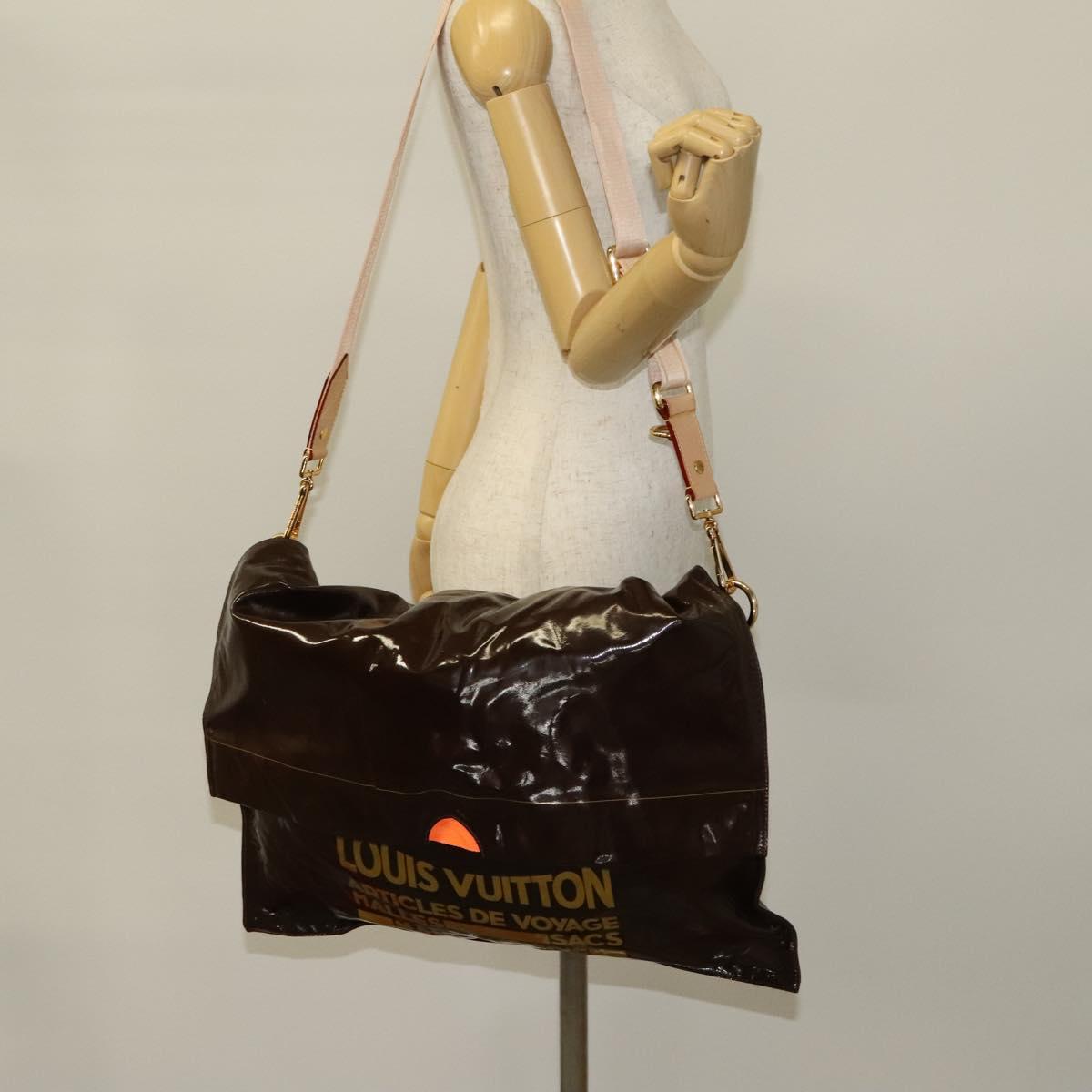 LOUIS VUITTON Spring 2010 Collection Buzas Bag Enamel Brown M93188 Auth bs26423
