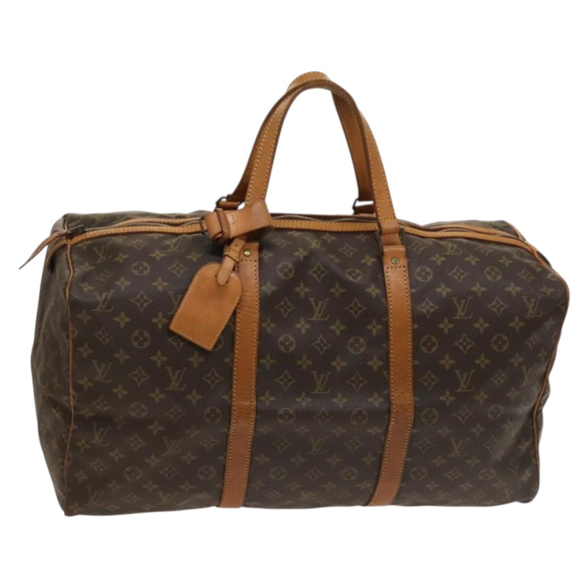 LOUIS VUITTON Monogram Sac Souple 55 Boston Bag Vintage M41622 LV Auth bs26487