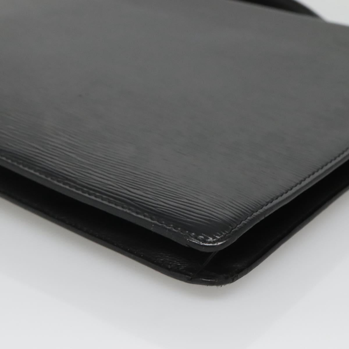 LOUIS VUITTON Epi Porte Documents Bandouliere Black M54462 LV Auth bs26493