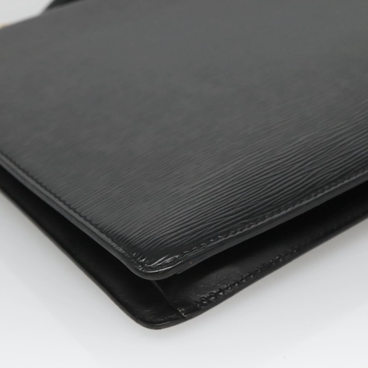 LOUIS VUITTON Epi Porte Documents Bandouliere Black M54462 LV Auth bs26493