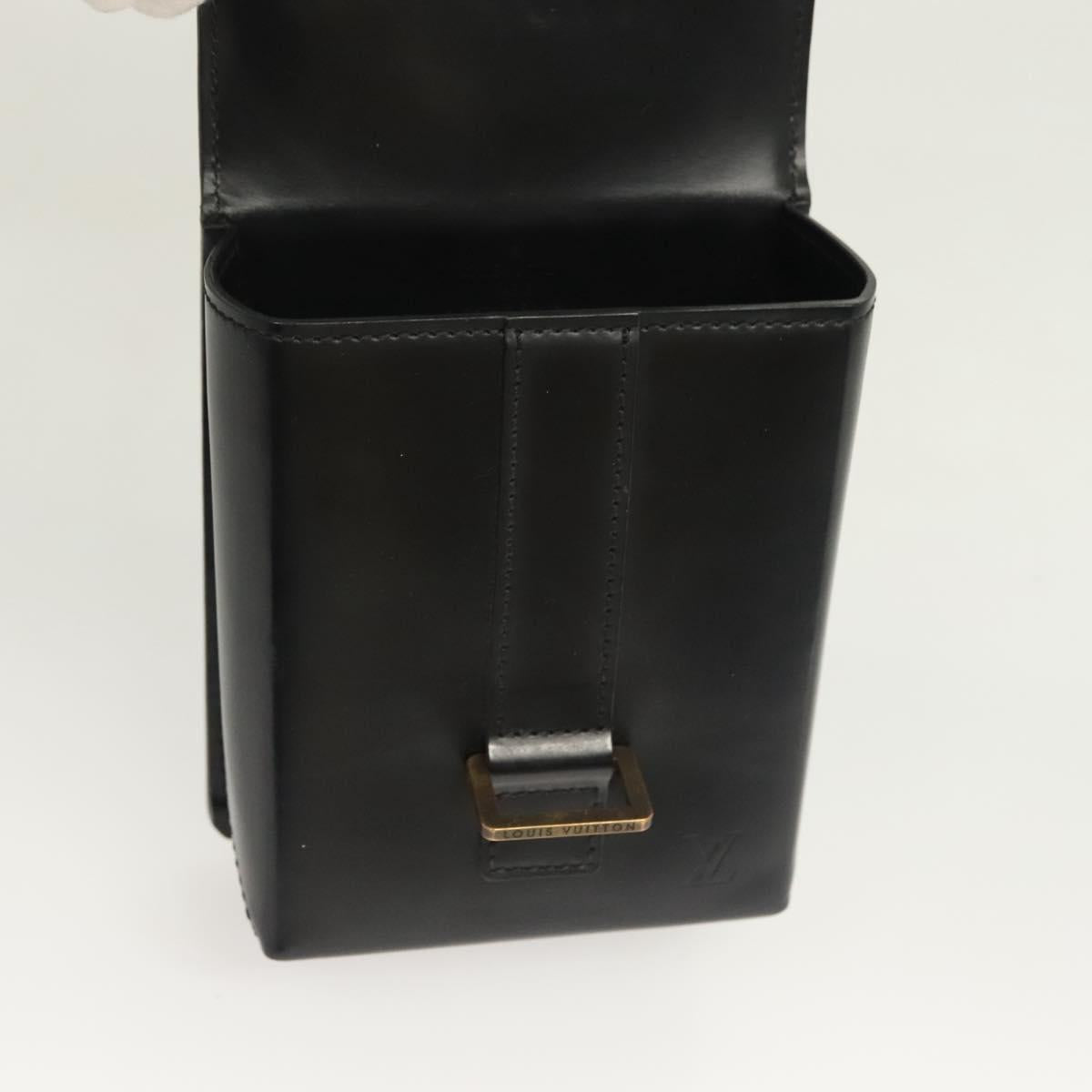 LOUIS VUITTON Pister Shoulder Bag Leather Black M92222 LV Auth bs26496