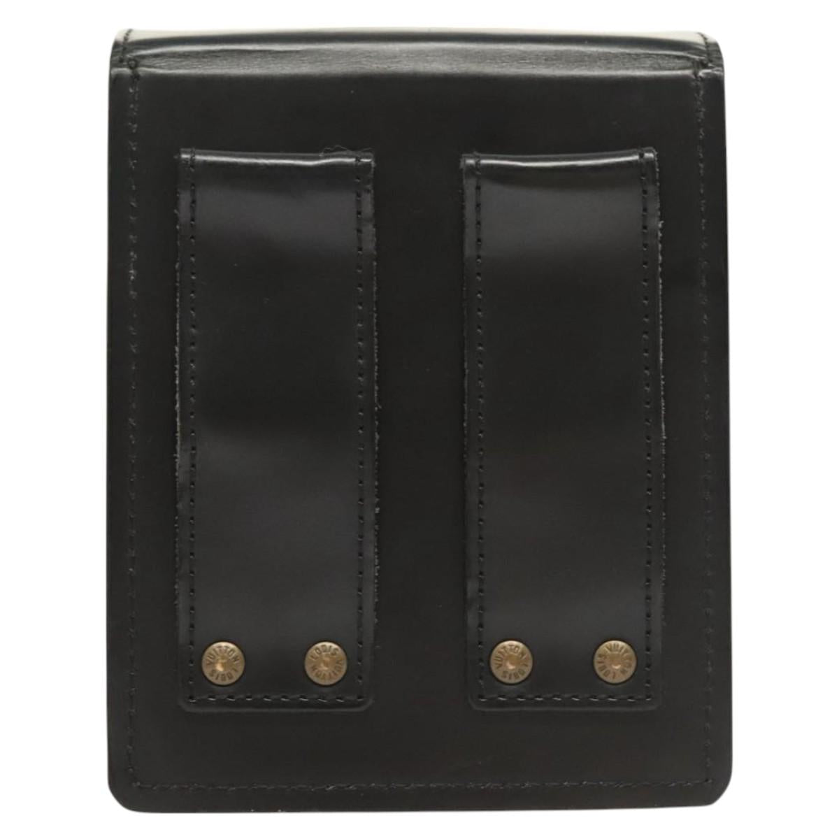 LOUIS VUITTON Pister Shoulder Bag Leather Black M92222 LV Auth bs26496