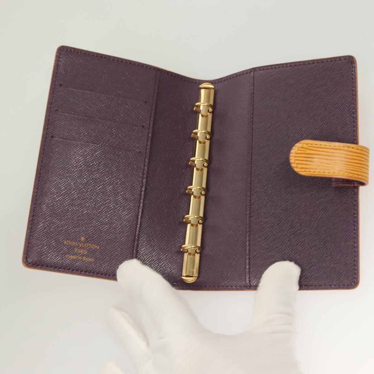 LOUIS VUITTON Epi Agenda PM Day Planner Cover Yellow R20059 LV Auth bs26514