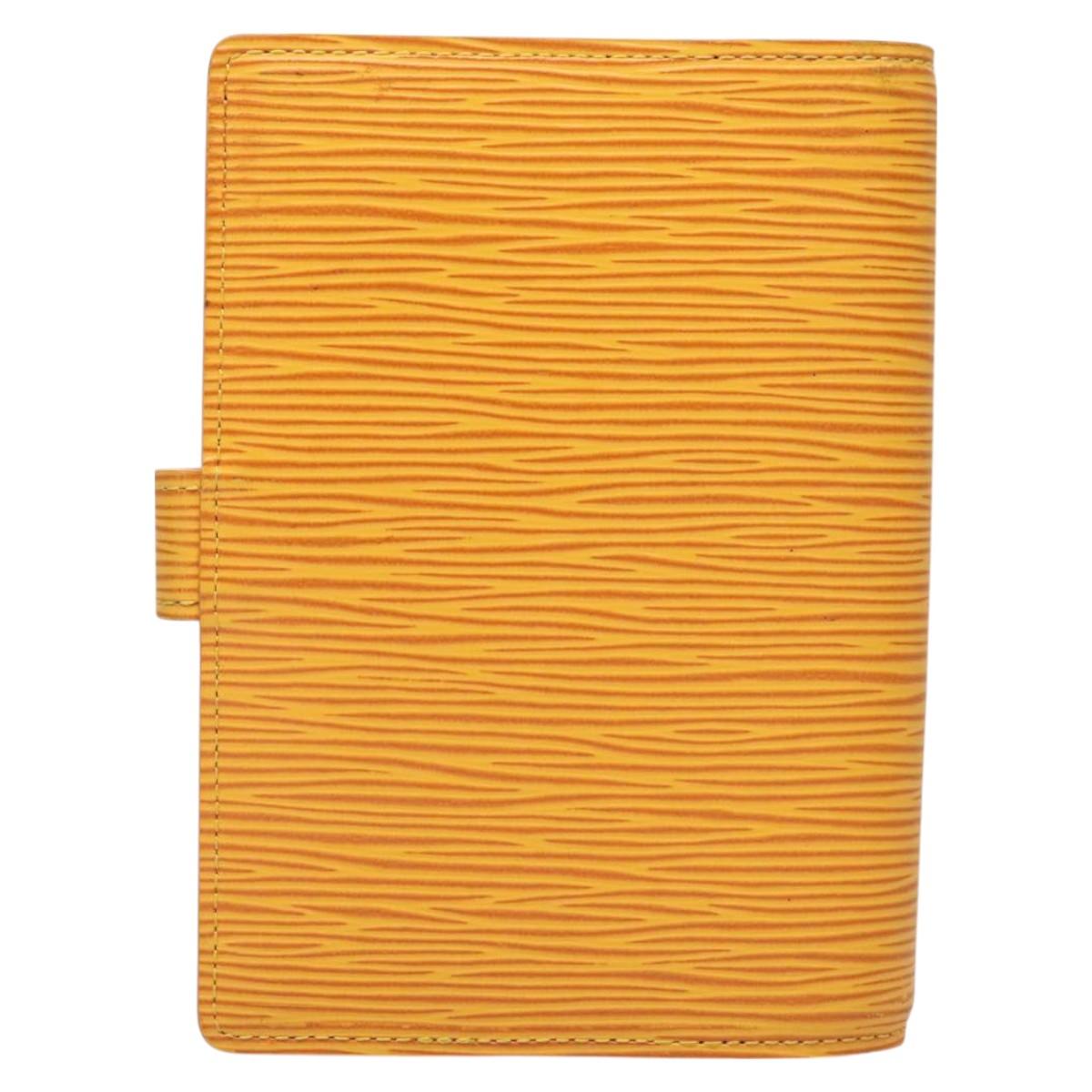 LOUIS VUITTON Epi Agenda PM Day Planner Cover Yellow R20059 LV Auth bs26514