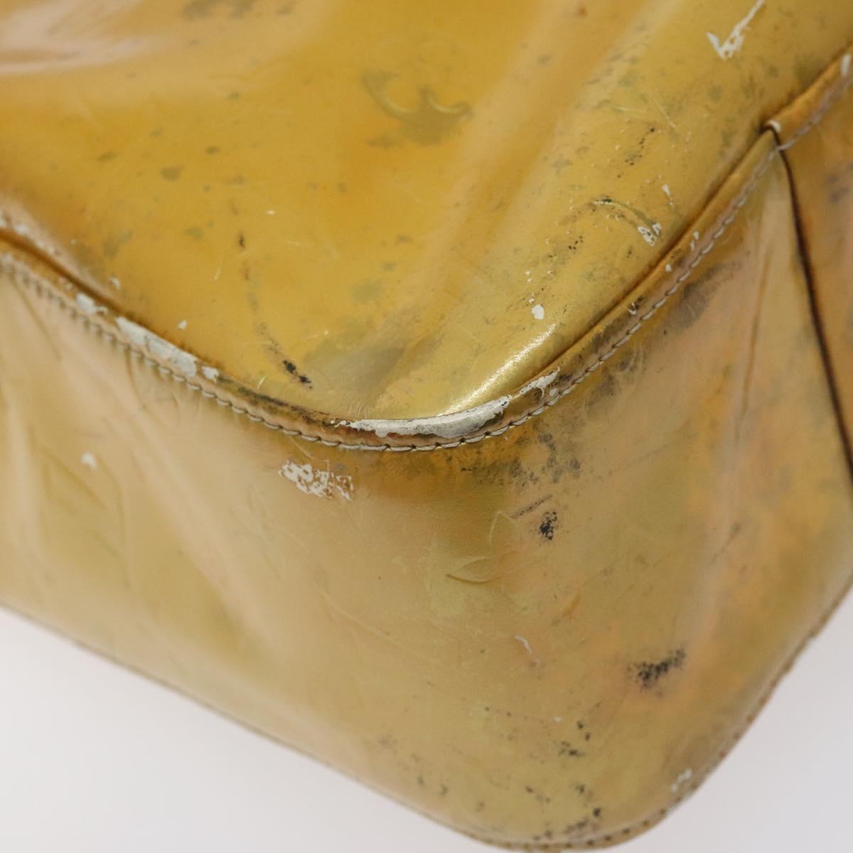 LOUIS VUITTON Monogram Vernis Columbus Tote Bag Gris M91028 LV Auth bs26524