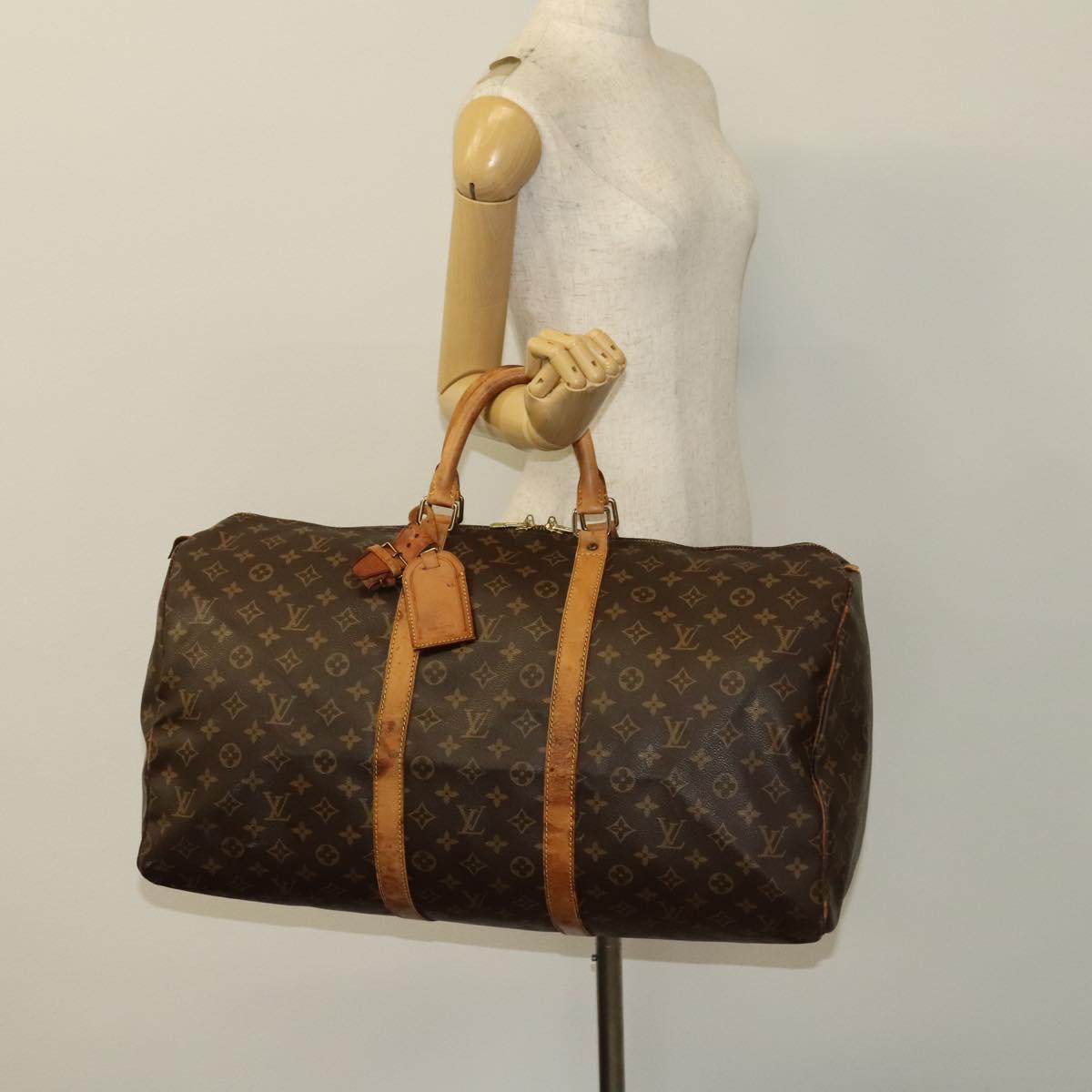 LOUIS VUITTON Monogram Keepall 50 Boston Bag M41426 LV Auth bs26525