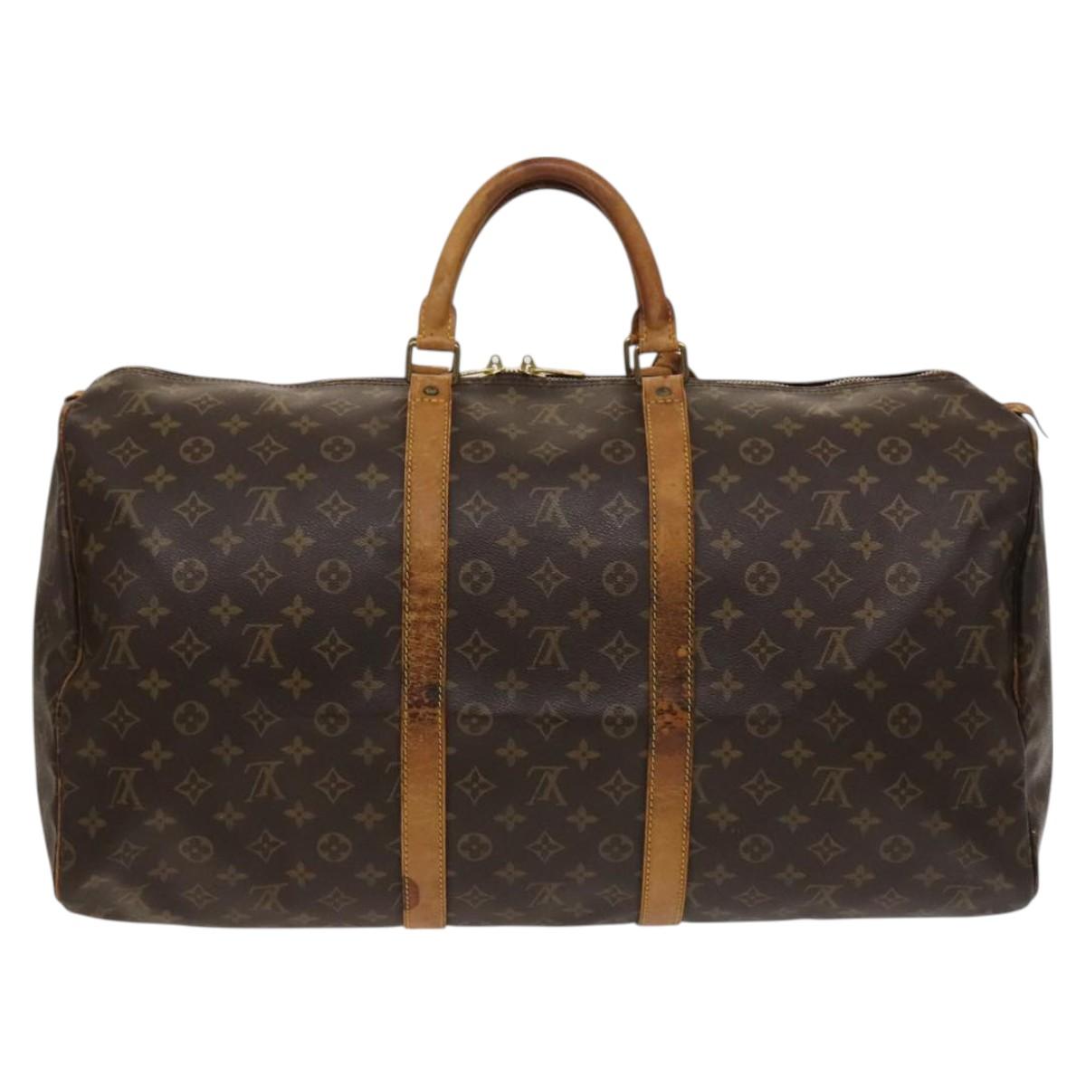 LOUIS VUITTON Monogram Keepall 50 Boston Bag M41426 LV Auth bs26525
