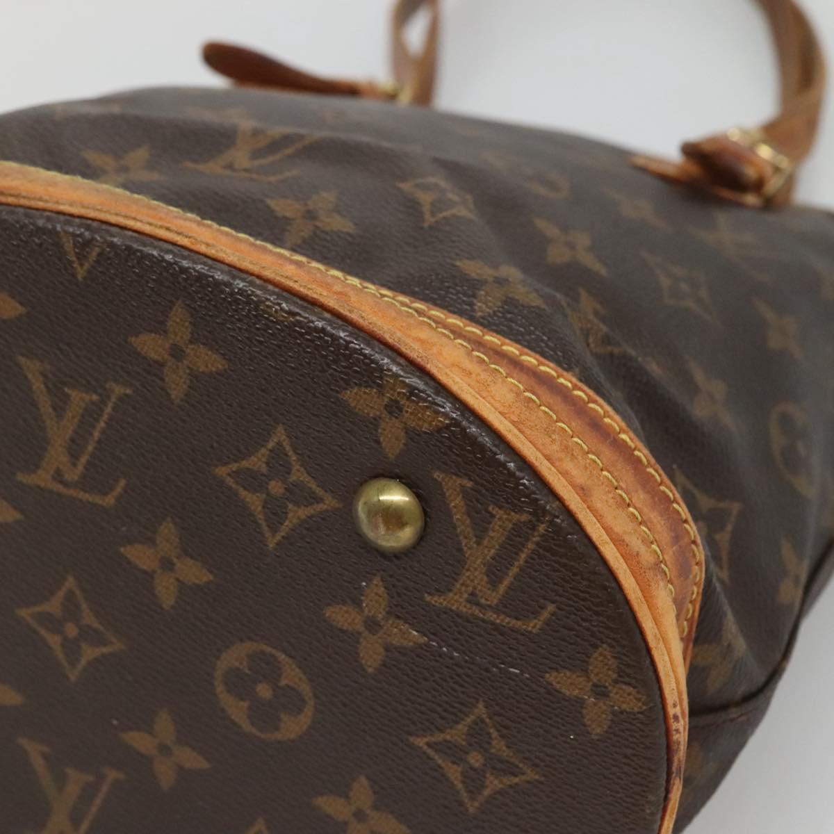 LOUIS VUITTON Monogram Bucket PM Shoulder Bag M42238 LV Auth bs26533