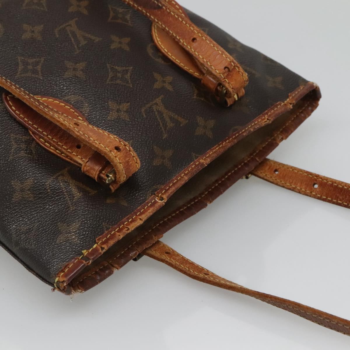 LOUIS VUITTON Monogram Bucket PM Shoulder Bag M42238 LV Auth bs26533